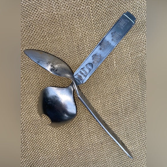 KONGE TINN Rare Vintage Salad set Norwegian pewter Salatsett - Picture 13 of 17